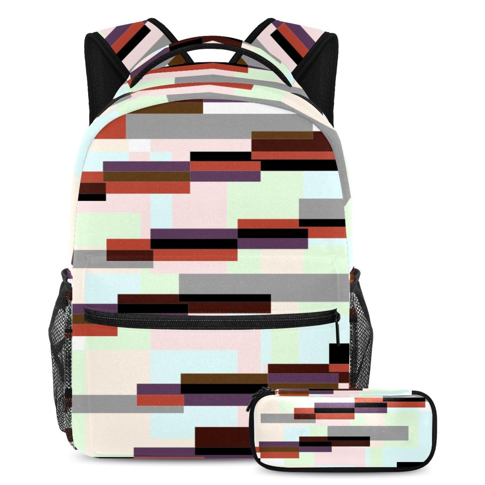 Sac à dos rétro camouflage résistant style vintage avec trousse de rangement
