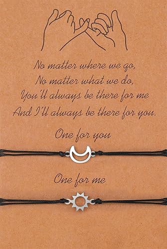 morniface Pinky Pomise - Pulseras a juego a distancia, brújula de elefante, pulsera infinito para mejores amigos, pareja, familia, mujeres y hombres