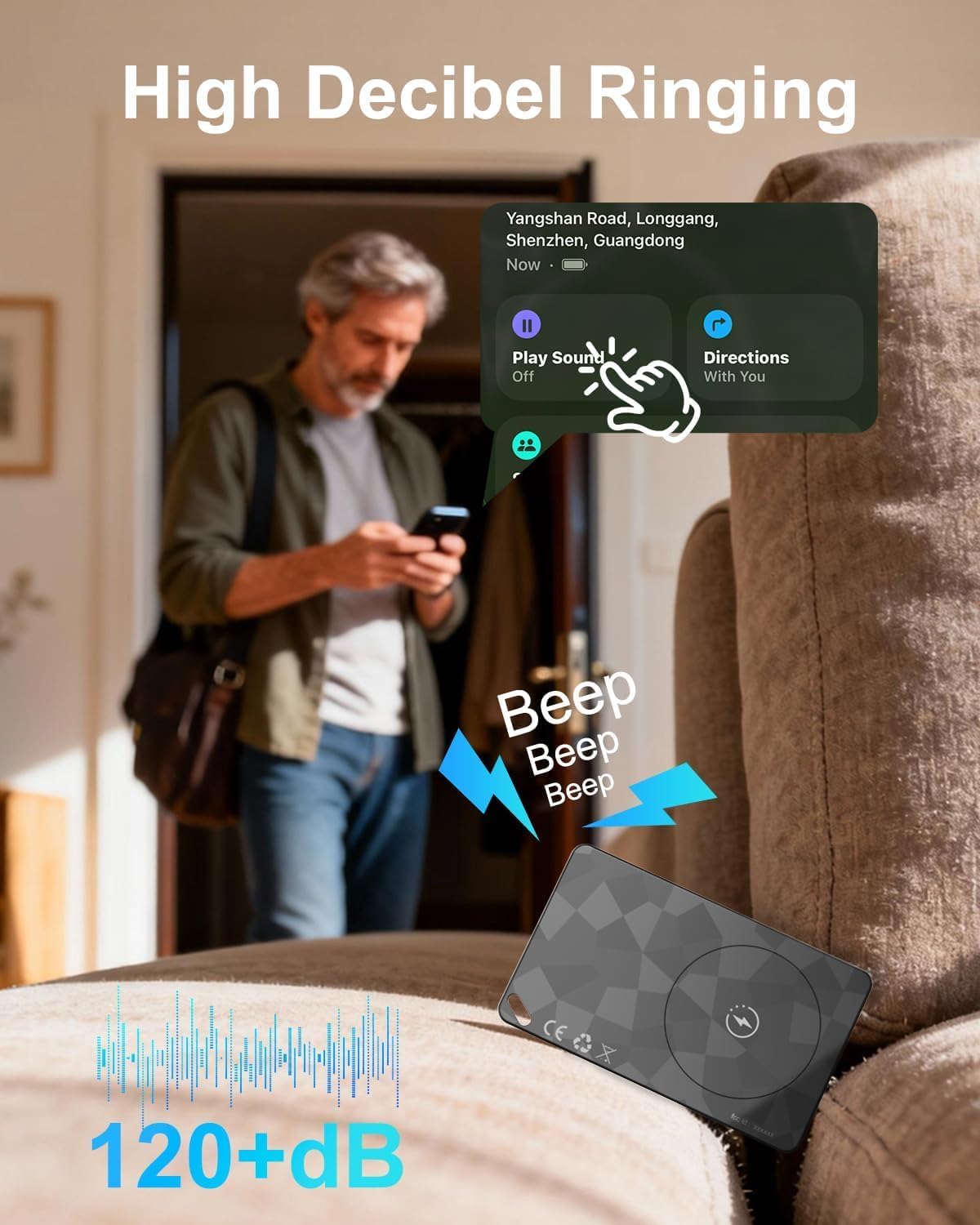 2026 Wallet Tracker Card (iOS and Android) Slim Tracking Card, 6-12 Years Battery Bluetooth Smart Card, Work with Apple Find My & Google Find Hub, GPS Locator for Passports, Keys, Backpack 2 Pack