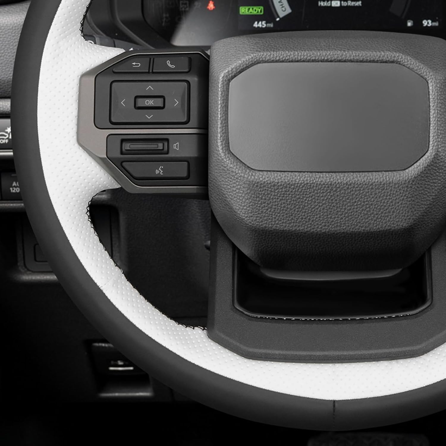 MEWANT Hand Sewn Steering Wheel Cover Wrap for Toyota Land Cruiser 2024-2026 Steering Wheel Accessories for Toyota Land Cruiser 2024-2026