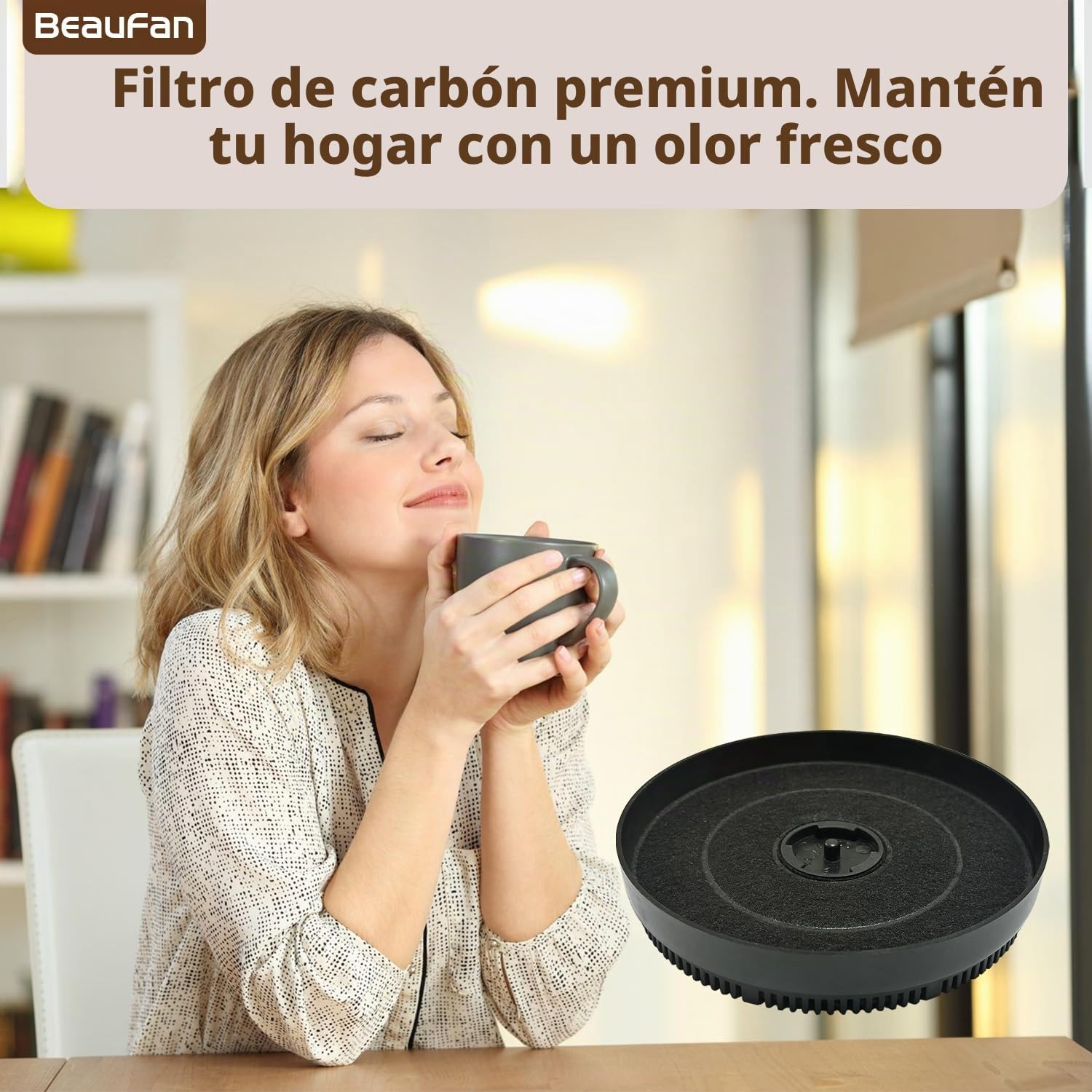 4 filtros de carbón activo CF03 compatibles con los modelos de campana extractora COMFEE: CHW 7.6M77A3, CHW 7.9M77A3, ANGJ64B-60, BIHT01SS-52, 60GLAV33A++, 90TSHM77A++, compatible con Respekta MIZ4000