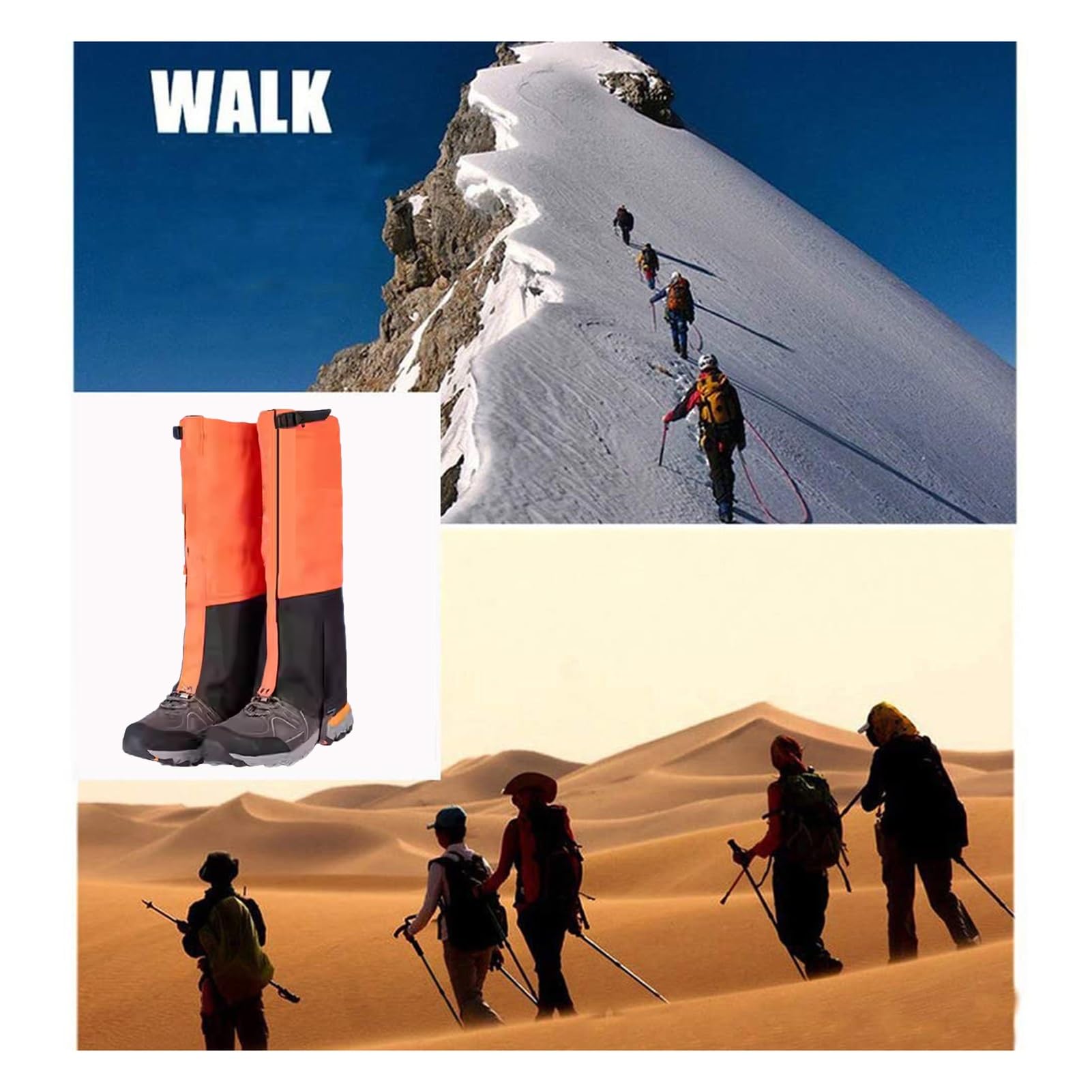Schneegamaschen, leichte und verstellbare Gamaschen, for Wandern im Schlamm, Sand und Schnee, Jagd, Bergsteigen oder Skifahren, Unisex
