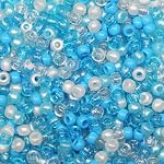 Bâtisse Bleu Mix Perles 6x9mm,Perles de poney Total environ 1000pcs