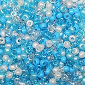 Crafts Blue Mix Beads 6x9mm,Pony beads Total about 1000pcs