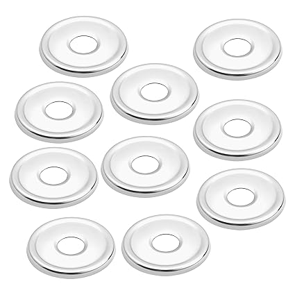 Ruhe Fusion Wall Flange | Premium Grade Stainless Steel Fusion Wall Flange | for Kitchen Taps/Bathroom Taps/Faucets Pack of 10 | (Chrome Plated)