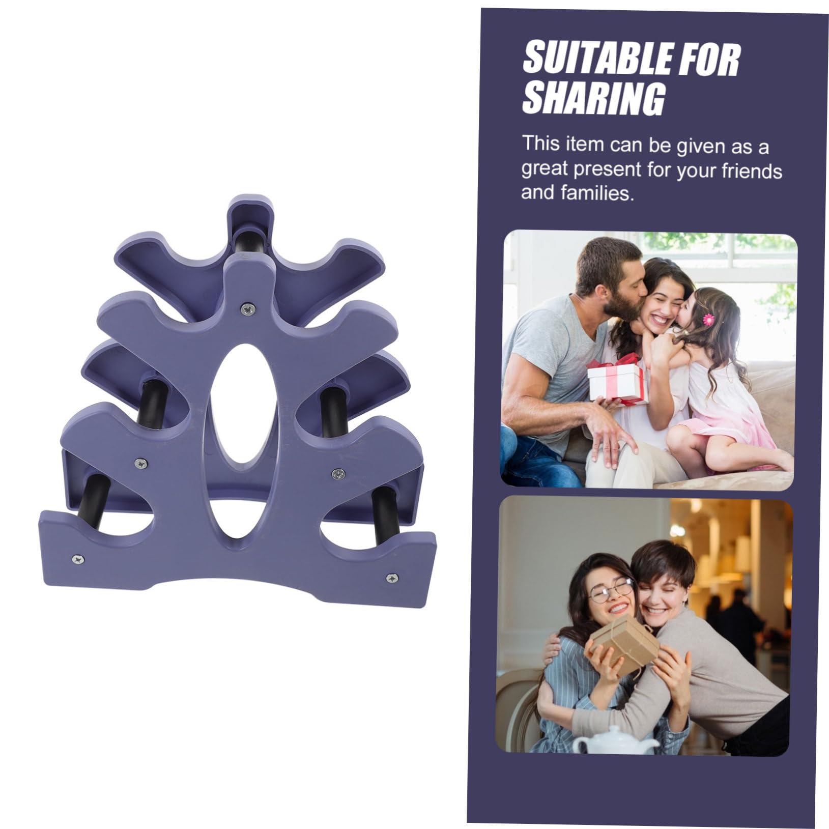 Abaodam 1Pc Abs Dumbbell Rack Double Sided Storage Holder for Dumbbells Lightweight and Gym Stand Stable Base Design for Workout Storage Stylish