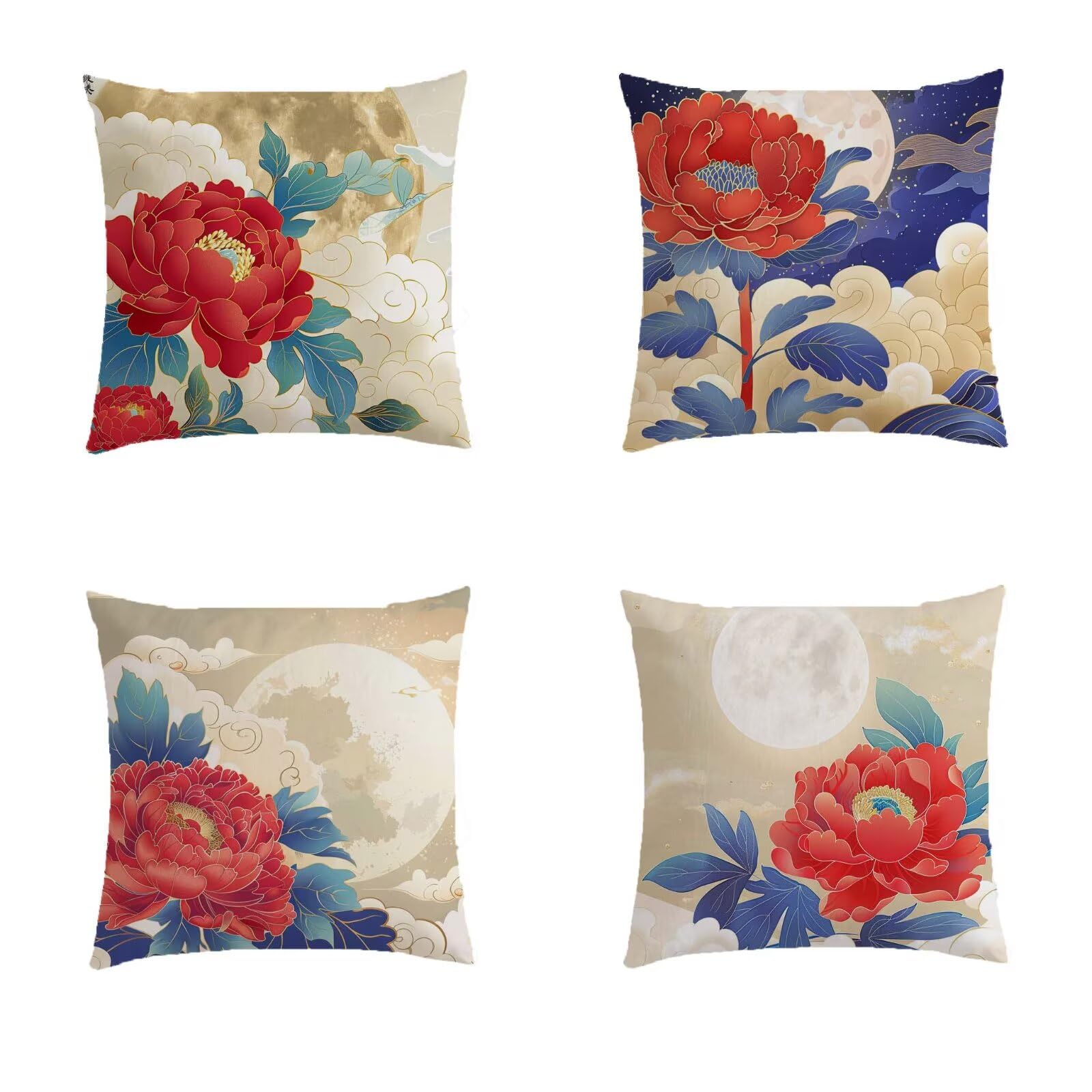 Housse de coussin salon de jardin extérieur 50x50 avec fermeture invisible