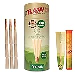 RAW Pre Rolled Cones - Single Size Dogwalker 70/30 (70mm) - 100 Pack - Mini RAW Cones with Tips for Smoking - Slow-Burning Classic Rolling Paper