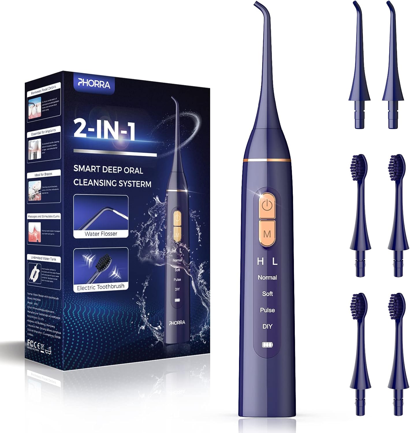Water Flosser and Electric Toothbrush Combo, [2 in 1