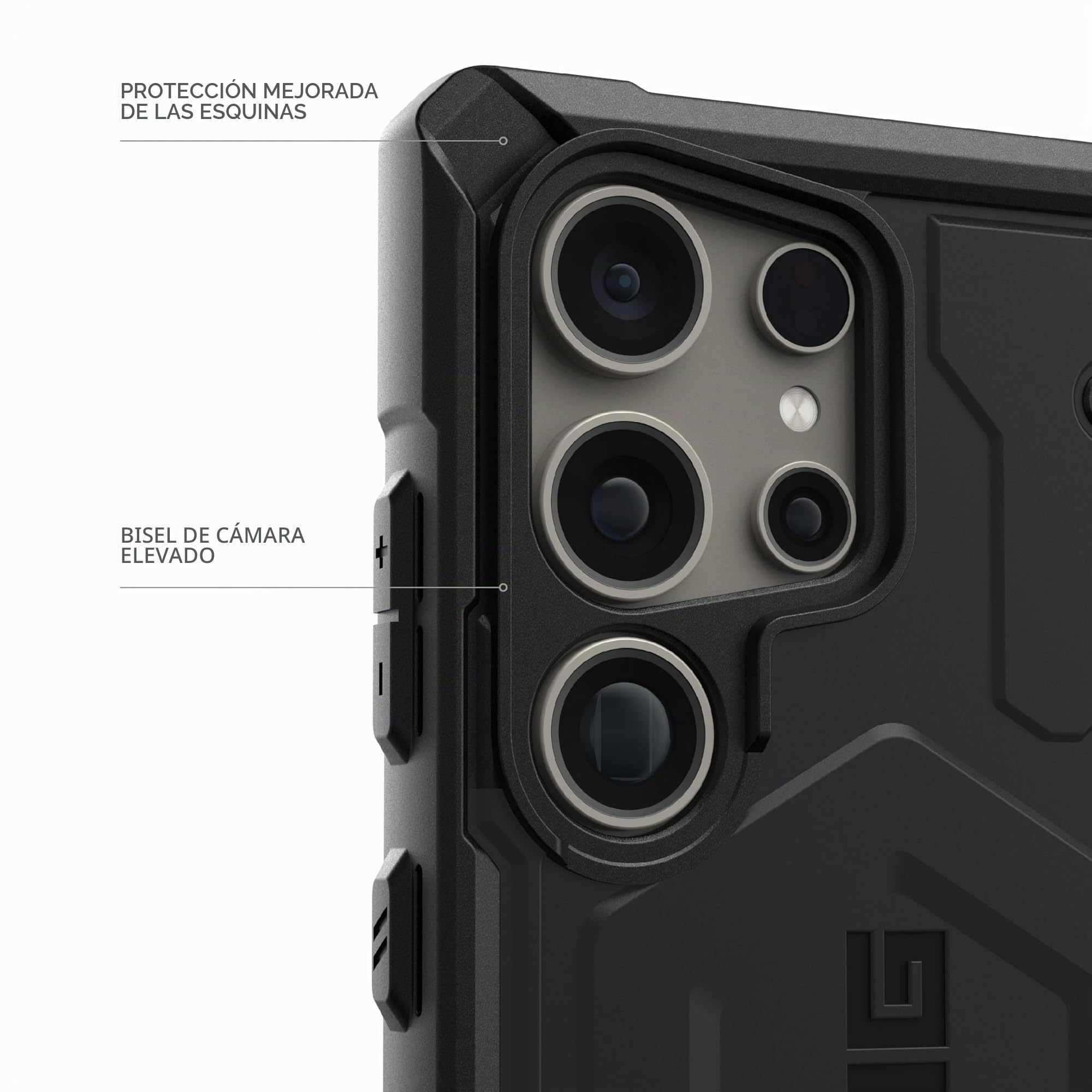 URBAN ARMOR GEAR UAG - Funda Protectora para Samsung Galaxy S24 Ultra de 6.8 Pulgadas, Color Negro, Resistente a caídas y Golpes, Antideslizante, Color Negro