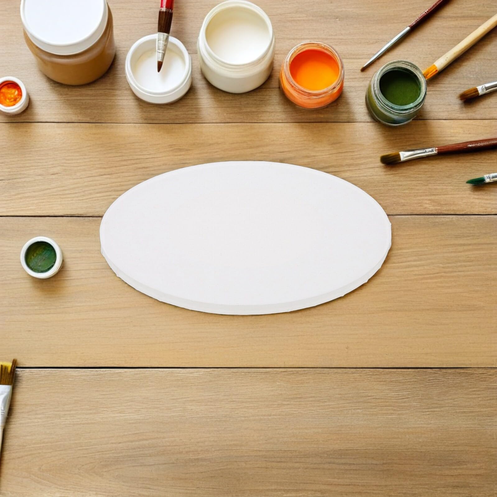 Homoyoyo 5piezas Marco de Pintura al Óleo Ovalado de Paneles Tablero de Lienzo para Pintar al Óleo y Acrílico con Bastidor de Madera para Proyectos Artísticos Casa o Estudio