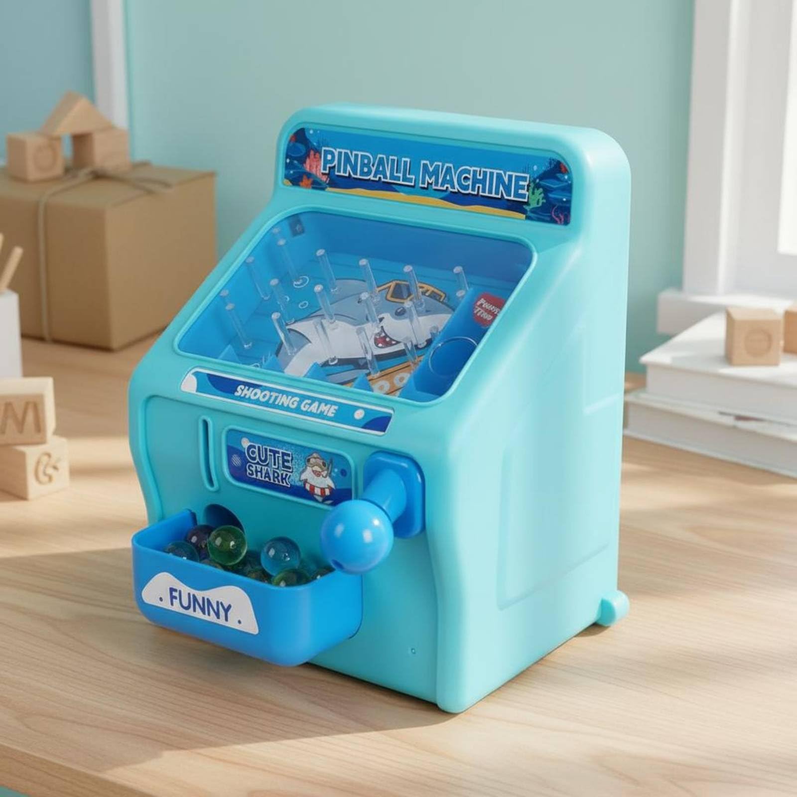 Milageto Juego de para Niños Máquina Pinball Juego de de con Resorte Mini Arcade con Luces LED y Sonidos Plástico Desarrolla Coordinación y Motricidad Fina, Rosa Conejo