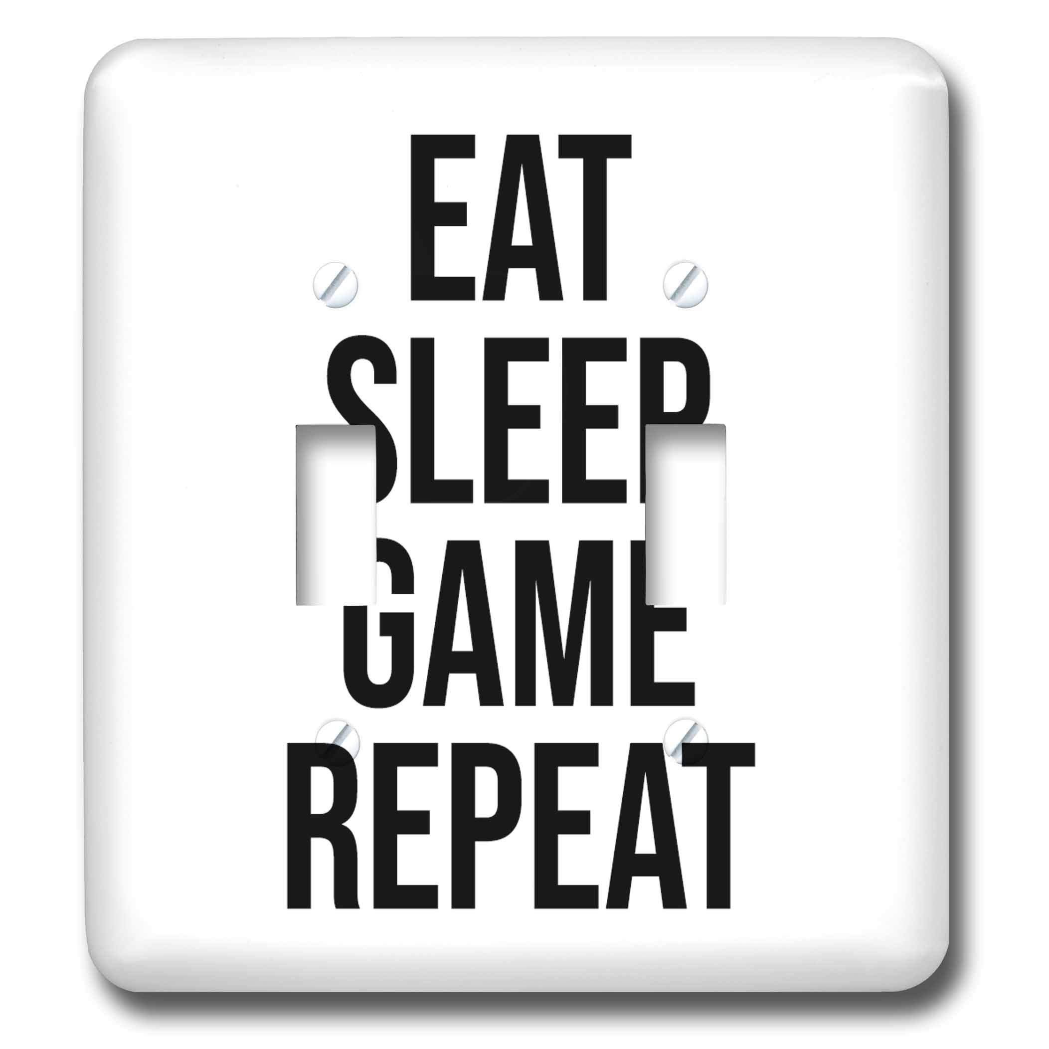 Decoración de pared Gamer con la cubierta de interruptor Eat Sleep Game Repeat