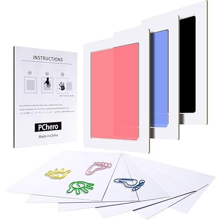 Amazon 赤ちゃん 手形 足形キット 手形 インク Pchero 手形スタンプ 6 12月赤ちゃん対応 汚れないインク 手形 インクタッチなし 特別インクパッド 無毒で安全 ペット 愛犬 猫 ベビーフレーム記念品 ベビーフレーム ギフト インクパッド 手形スタンプ 手形スタンプパッド