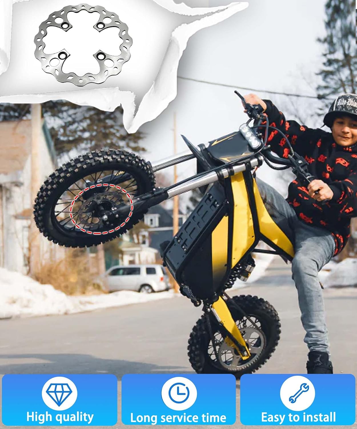 Ebike Front Brake Disc Rotor Fits for Heybike Villain Electric Dirt Bike Accessories