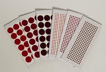 Pack of 6 926 Pcs, Maroon Forehead Stickers Bindiya Bindis, Round Self- Adhesive Bindi, Women Forhead Jewelry, Indian Bindiya Forehead Tika, Body Art Sticker and Craft Decor