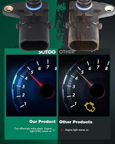 Miniatura 5 de SCITOO Sensor absoluto del colector de mapa compatible para Jeep Compass Patriot Grand Cherokee para Chrysler 200 300 para Dodge Avenger Viper