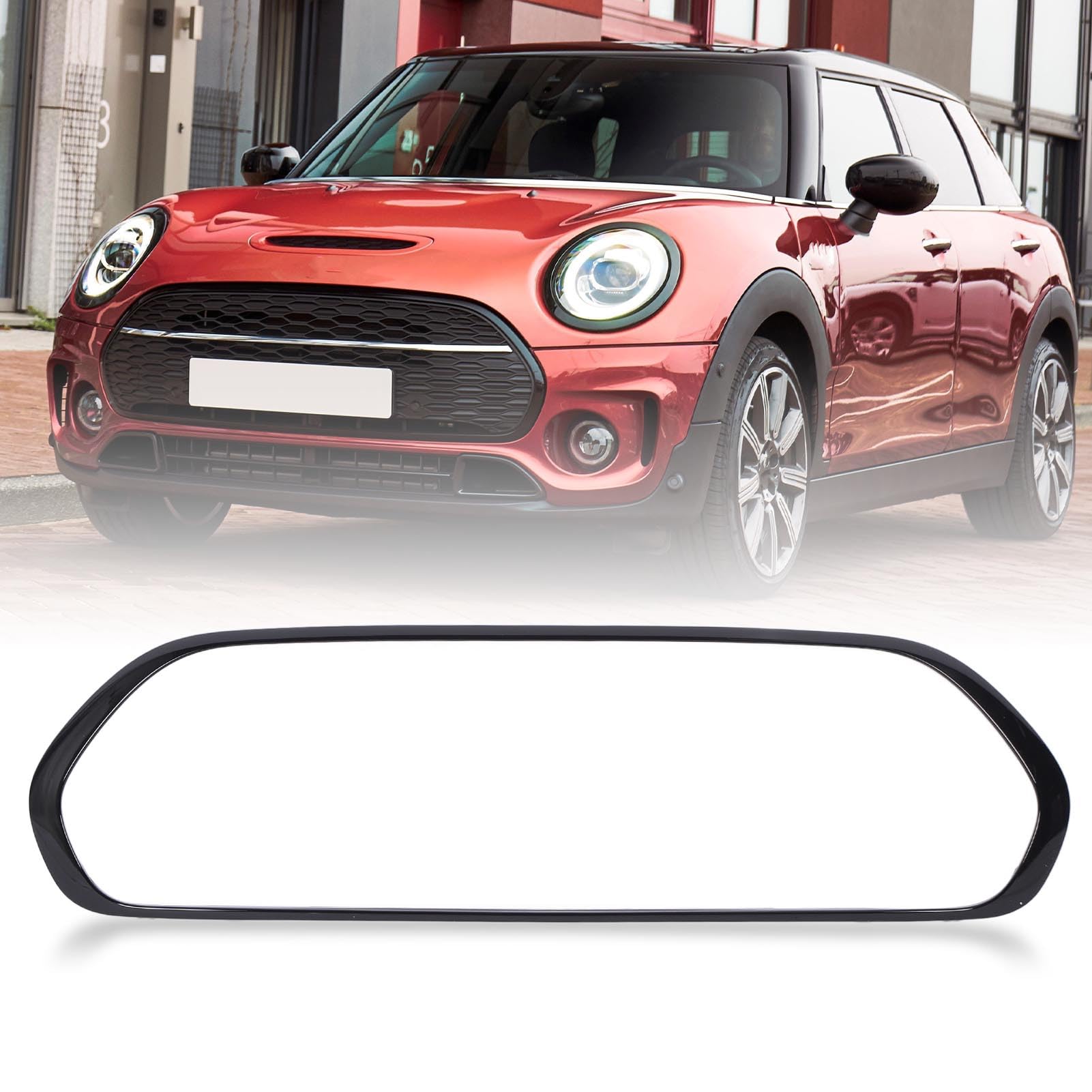 Negro brillante rejilla alrededor de la cubierta de ajuste para Mini Clubman F54 2015-2024, Clubman S F54 2015-2024, Clubman JCW F54 2015-2024, instalación simple, 51137351369