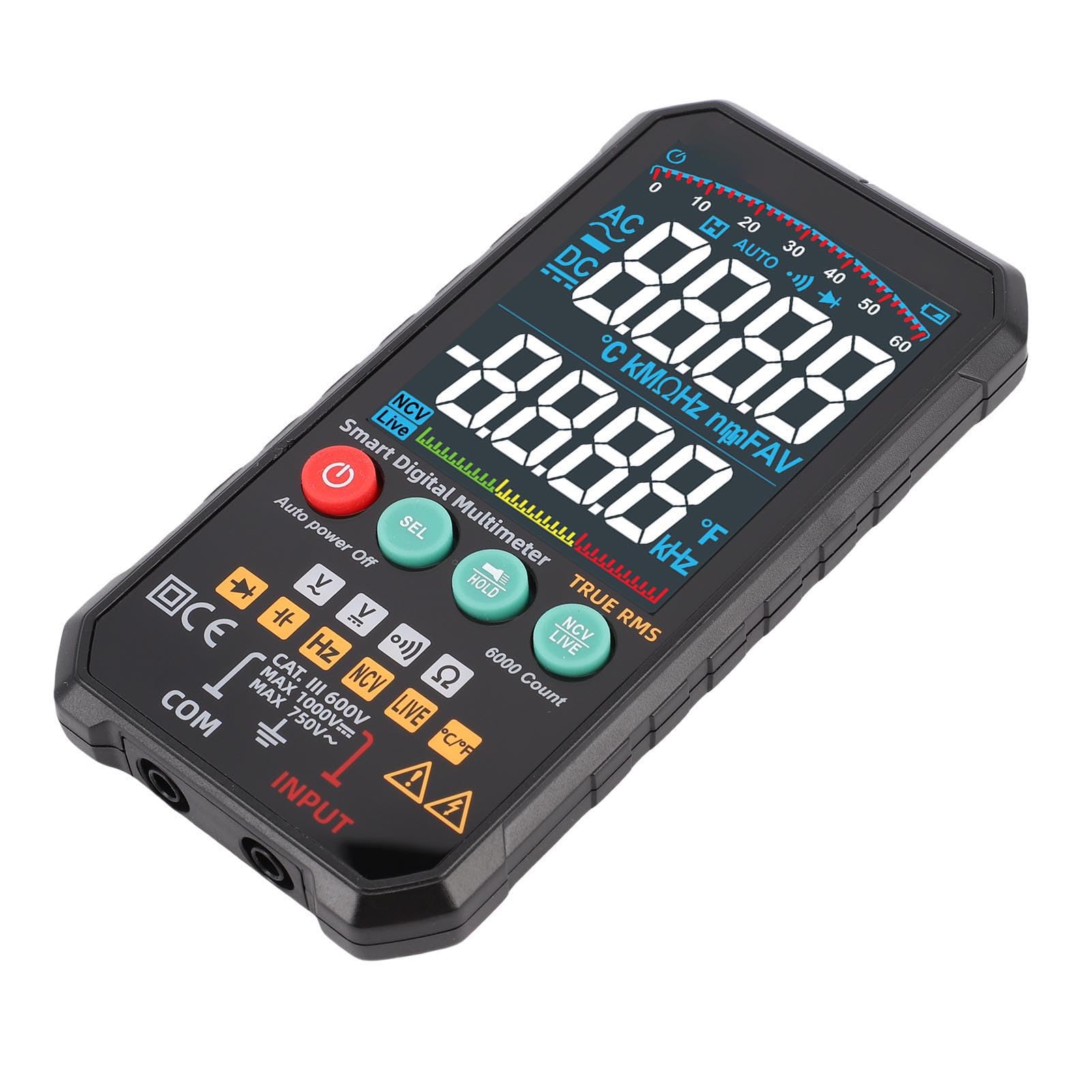 Berührungsloser AC-DC-Spannungsmesser, Voltmeter, Elektrischer Tester, Intelligentes Digitales Multimeter, Stoßfest, Geeignet für Verschiedene Szenarien in der Industrie, zu