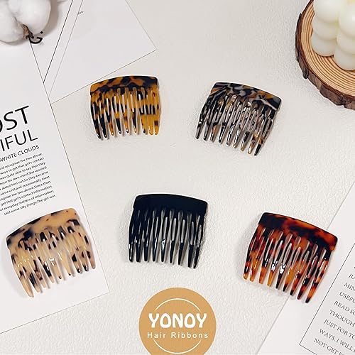 Miniatura 7 de YONOY 5 peines laterales franceses para cabello, pequeños peines para peinar el cabello, peines decorativos franceses para moño, accesorios para