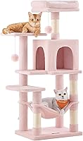 Vista 23 de Feandrea - Árbol para gatos de varios niveles para interiores, torre para gatos tipo condominio con 4 postes para rascar, 2 posaderos, hamaca y Gris