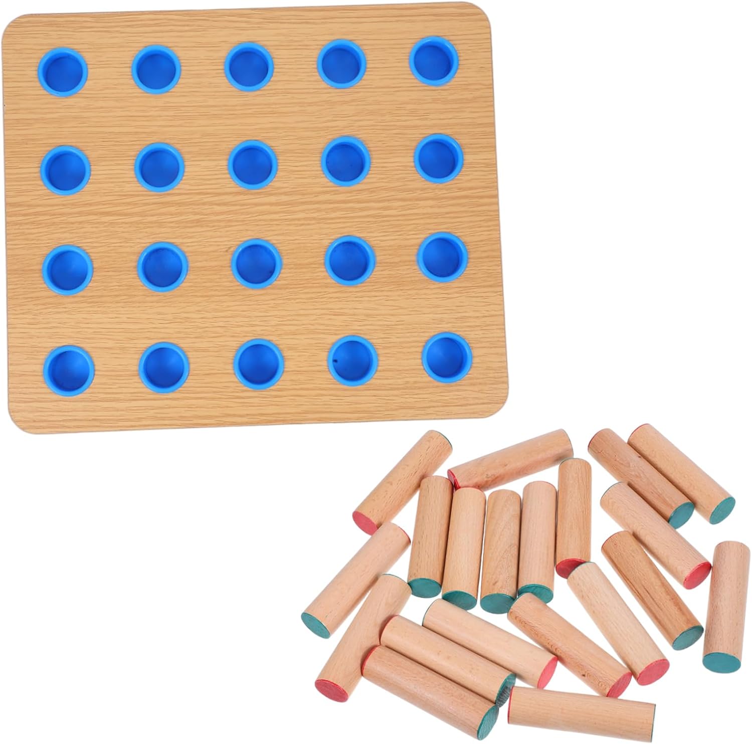 VICASKY Wooden Finger Dexterity Pegboard for Hand Rehabilitation Improve Fine Motor Skills and Hand-eye Coordination Therapy Tool for Home and Clinic Use