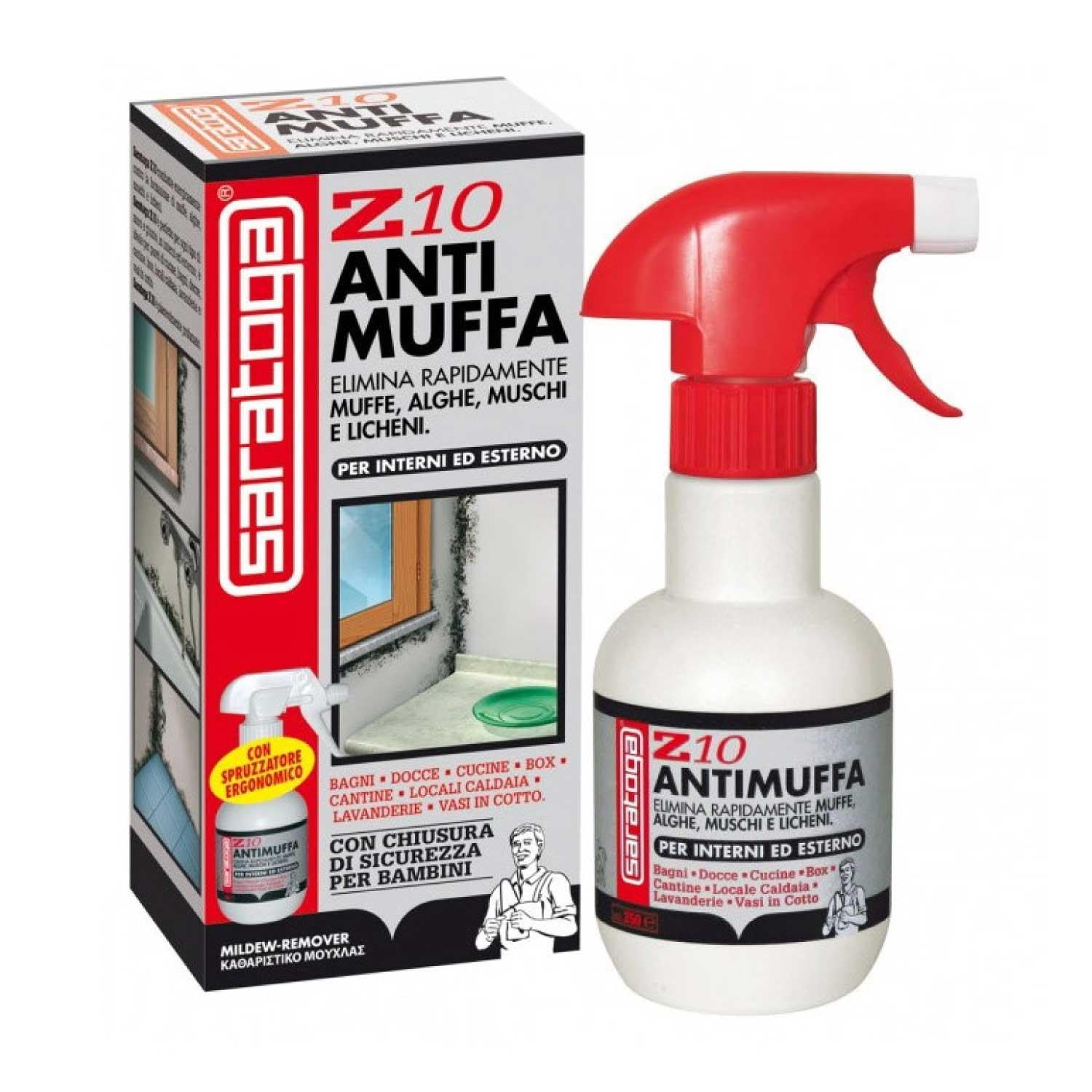 Antimuffa Saratoga Z10 250 ML Liquido antimuffa Spray per Tutte Le superfici