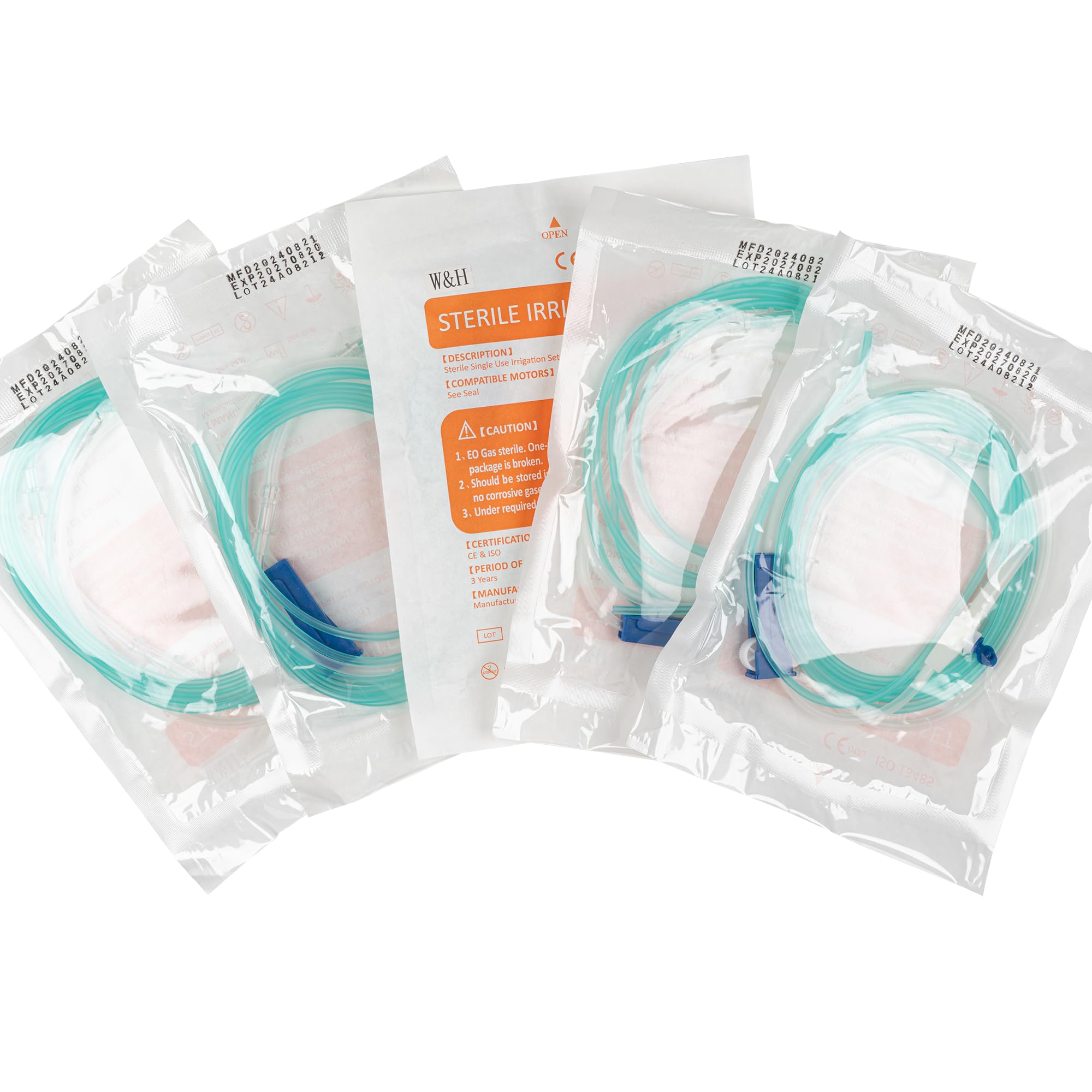 使い捨て歯科インプラント灌漑チューブ5個(W&H) - 滅菌2.5mチューブ W&H IMPLANTMEDと互換性があり、インプラント手術に最適