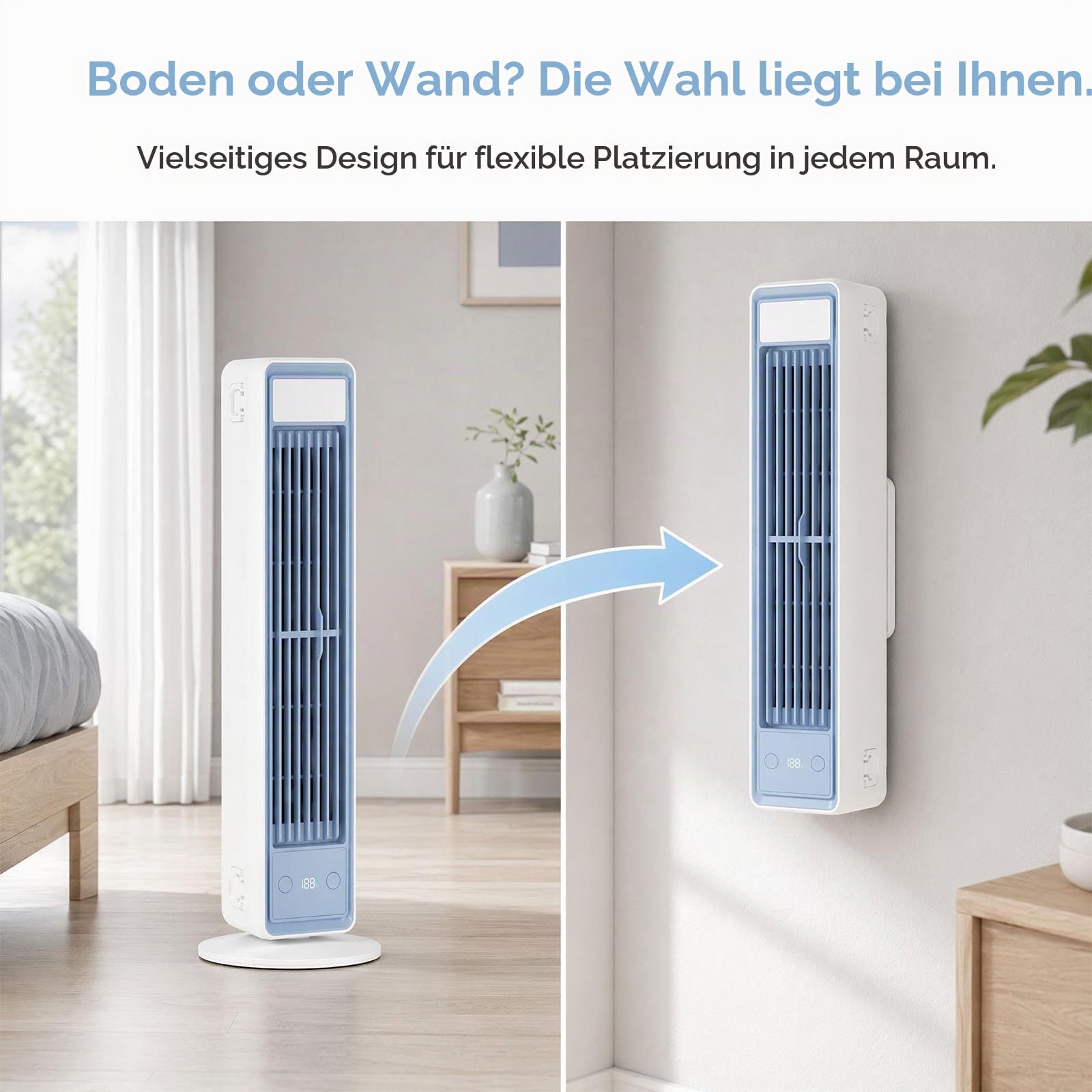 Mobiler Luftkühler für Schreibtisch & Büro, Tragbare Klimaanlage Kompakt, Leiser Tischventilator ohne Flügel, 3 Stufen Kühlung für Konzentriertes Arbeiten