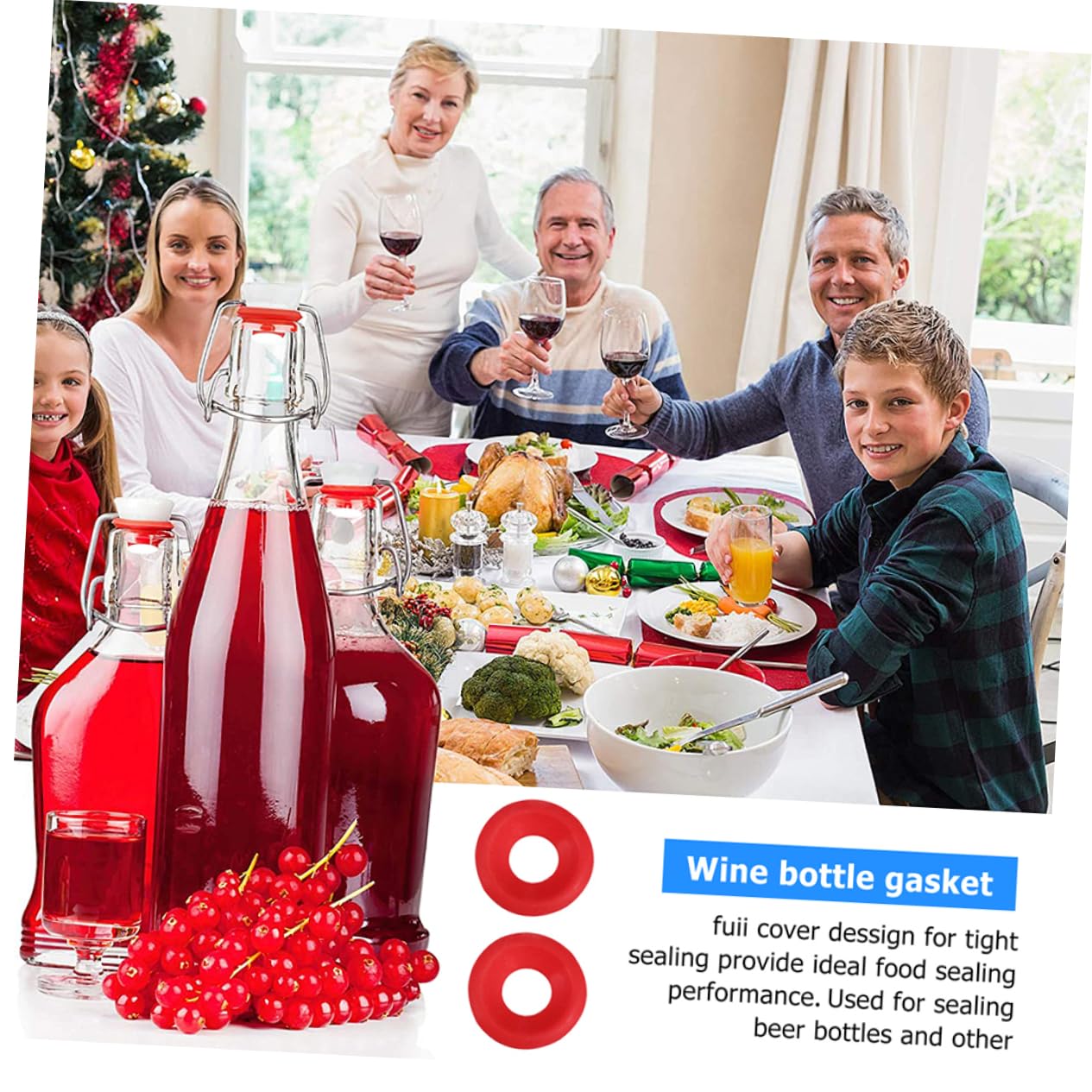 Garneck Leak-proof Swing Top Bottle Seals 10 Pack Replacements for Soda Bottle Seal Tool