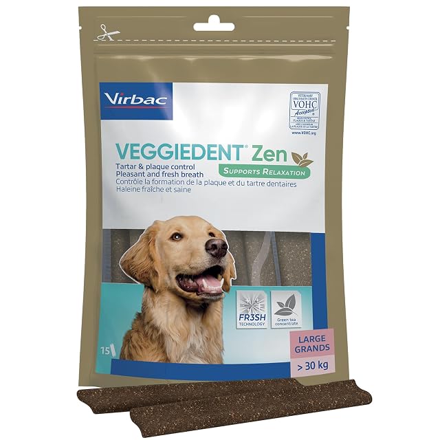 Virbac VeggieDent Zen L - Snack Dental Relajante Perros Grandes (>30 kg)
