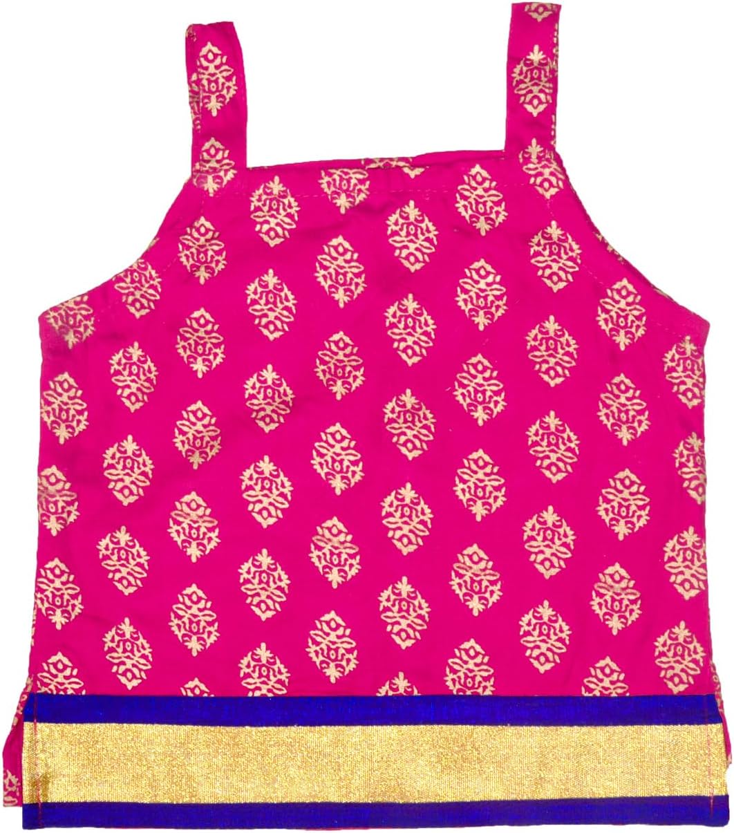 Chandrakala Kids Lehenga Choli Set for Girls (KL101-P) 3-5 Years Magenta-blue image 2 of 5 B0CW3MHTFC
