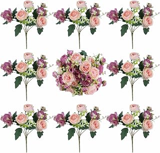8 Pack Peonies Artificial Flowers Centerpieces for Tables
