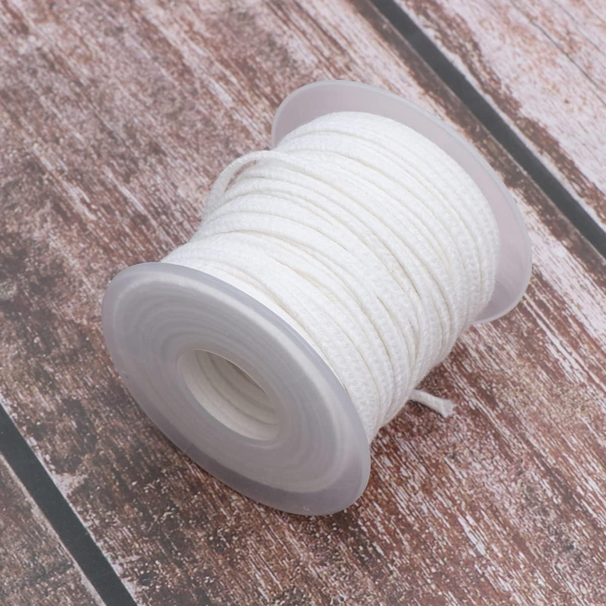 TEHAUX 4rolls Cotton Candle Wicks for Candle Making Pre-Waxed Wick Spool Strands for Pillars and Easy to Design