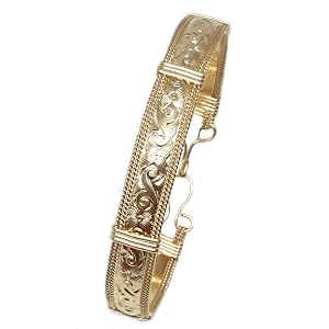 Handmade Designer Gold Bracelet for Women Real 14k Gold Filled Bangle