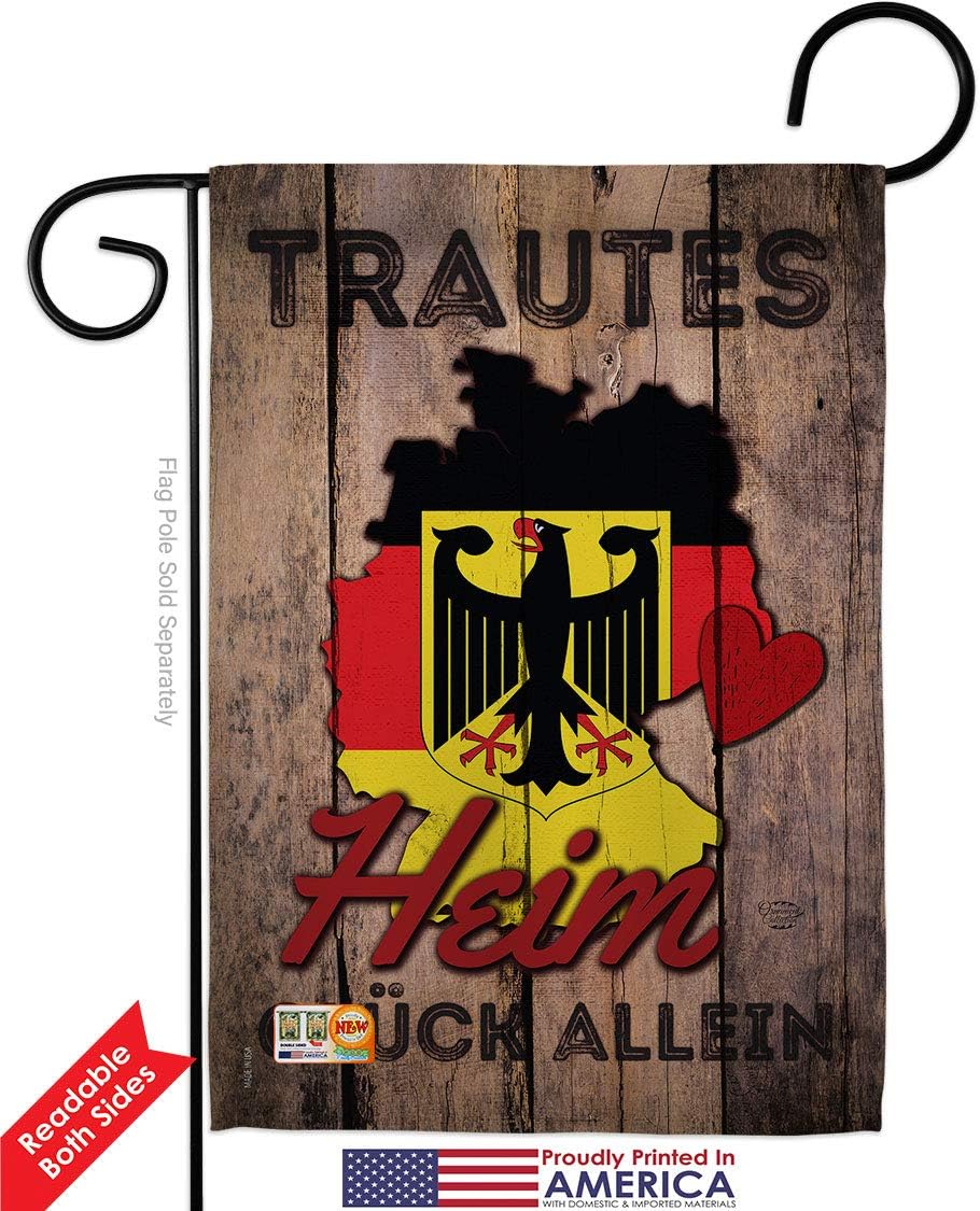 Country Germany Trautes Heim Glück allein Garden Flags Pack Regional Nationality Nation International World Particular Area USA Applique Small Gift Yard House Banner Double-Sided Made In 13 X 18.5