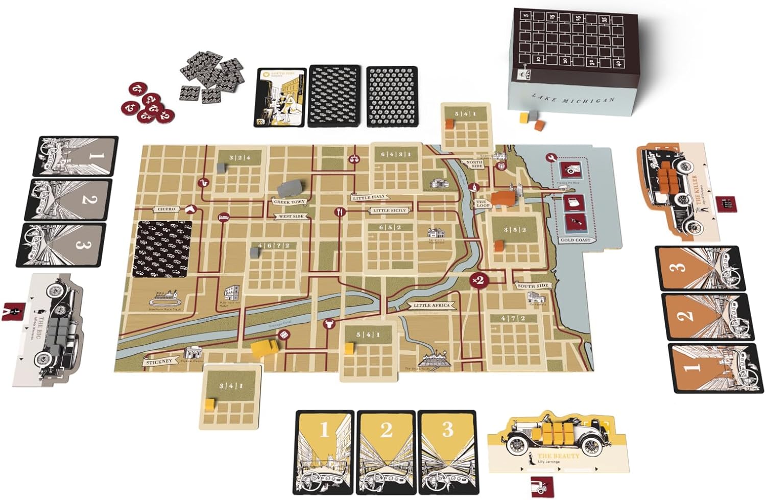 Gangster – Strategy Board Game of Influence and Territory Control in Chicago | Ages 14 Games