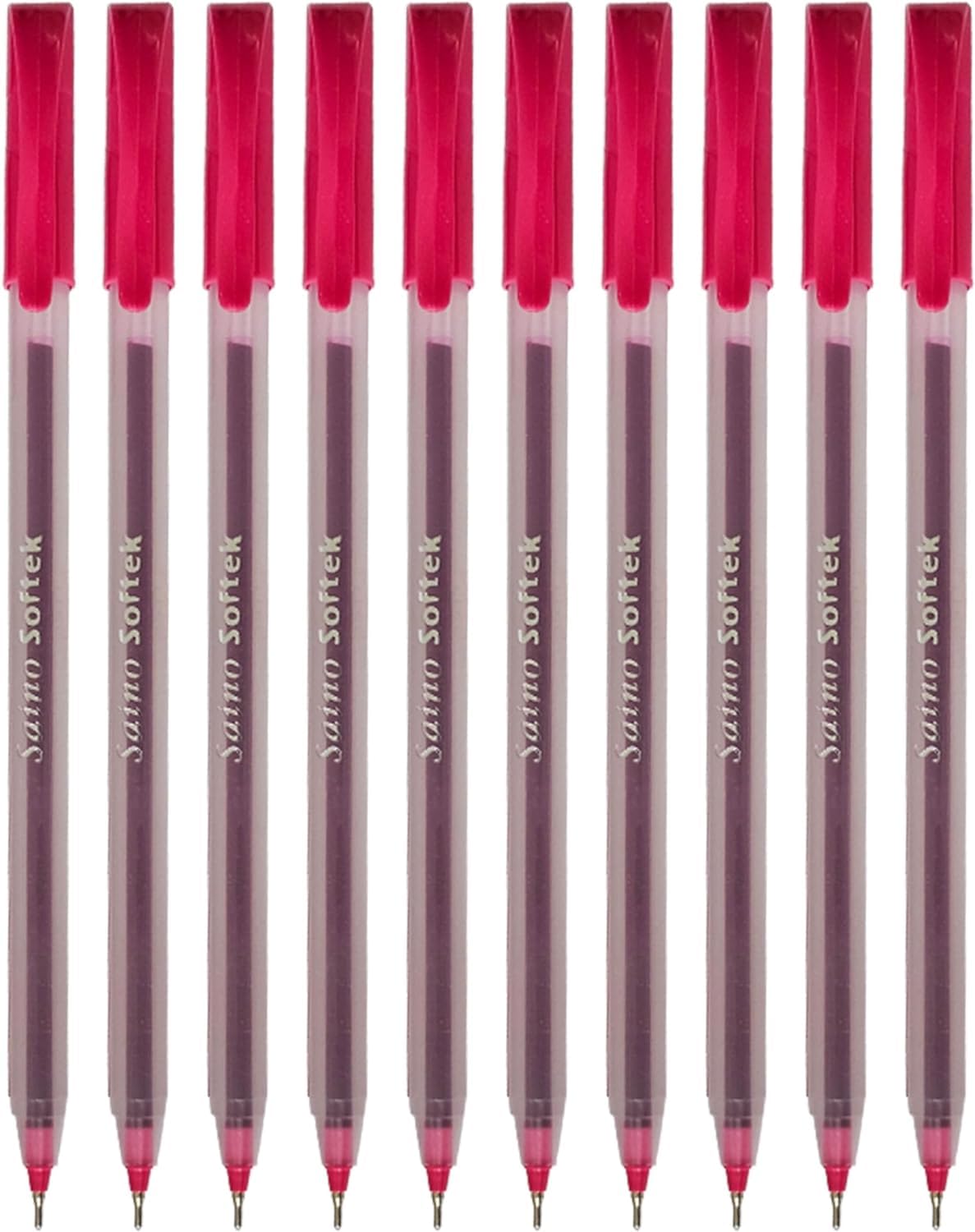 SAINO 10 X 0.7 Softek BLACK Ballpoint Pens Sooth Ink Flow Office School Hoe - View #4