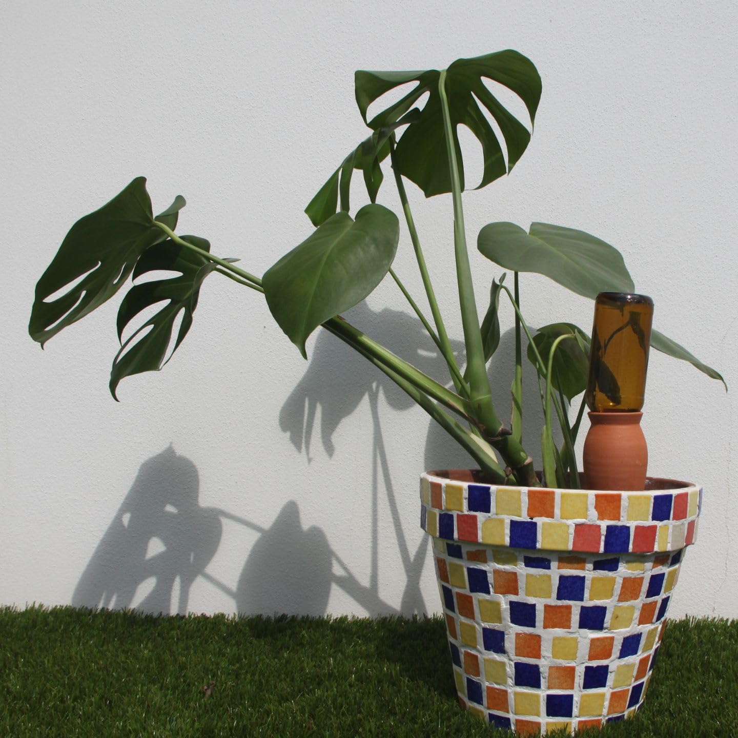 Ollas Lutton Cones en Argile d'arrosage, 4 Oyas à Planter en Terre Cuite, compatibles avec des Bouteilles d’1L