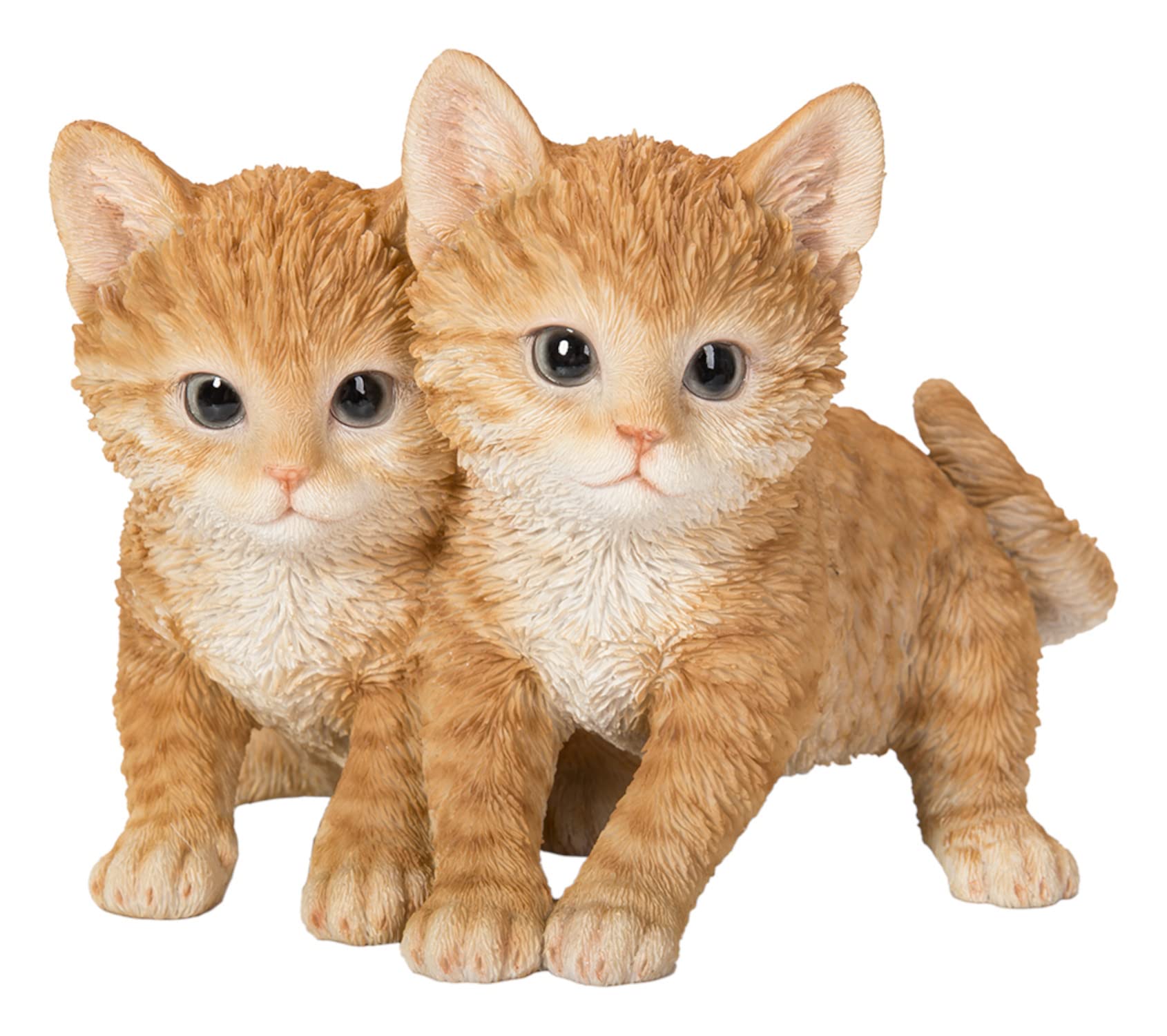 Vivid Arts Multicolor - Resin Realistic Playful Ginger Kittens Home Or Garden Decoration, Rl-Pf42-D,, 17Cm