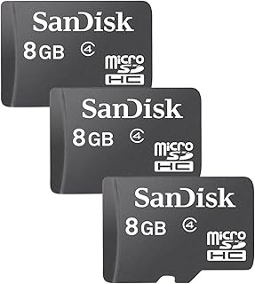 SanDisk 8GB Microsdhc Class 4 Memory Card (COMBO OF 3Pcs)