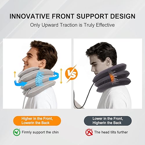 Miniatura 2 de Cervical Neck Traction Device for Home Use, Inflatable Neck Stretcher for Instant Neck Pain Relief, Adjustable Neck Support Brace, Neck