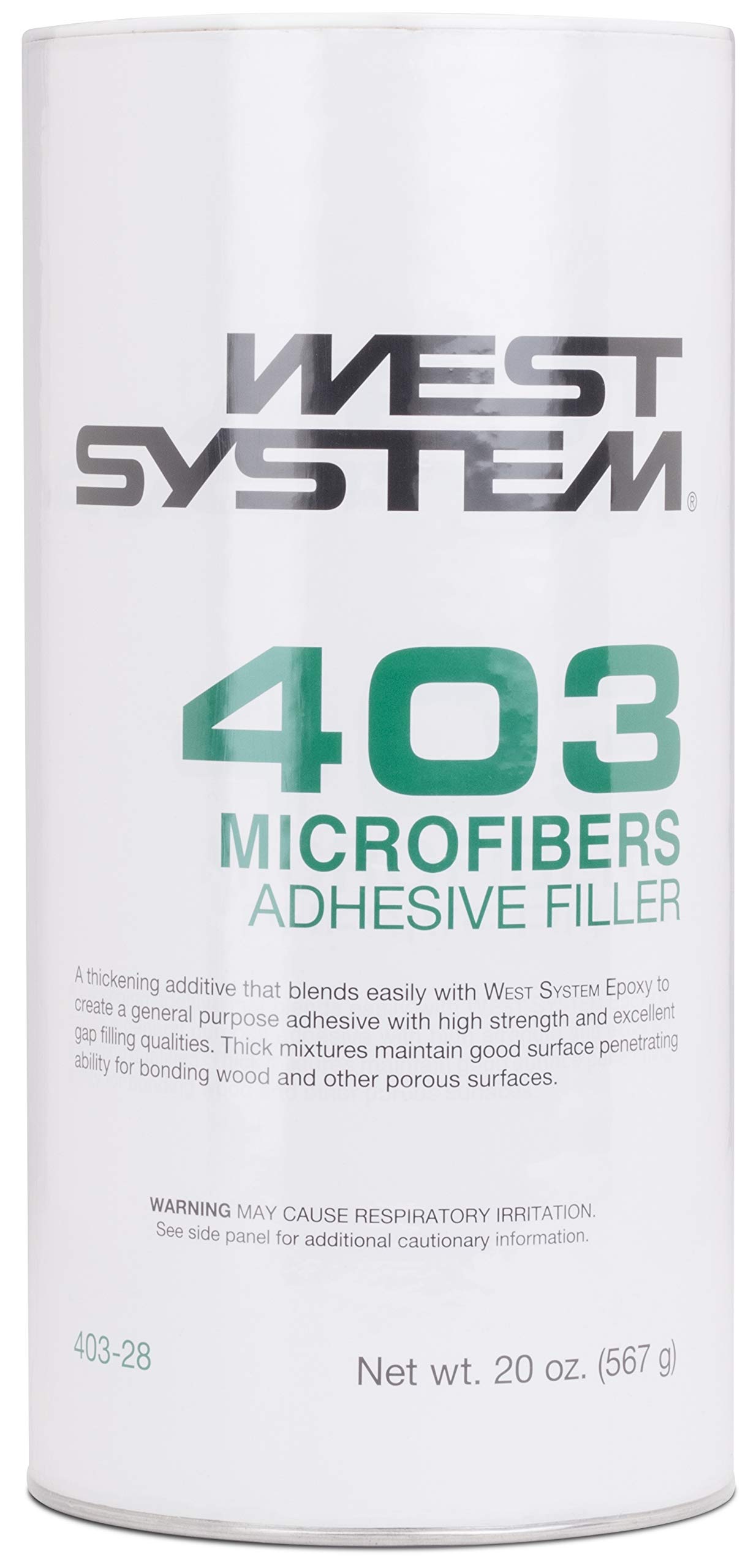 WEST SYSTEM® 403 Microfibers Filler | High-Strength Structural Epoxy Wood Filler Additive for WEST SYSTEM® Epoxy | Marine and Exterior Epoxy Joint