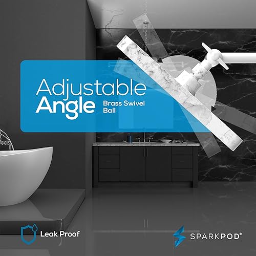 Miniatura 7 de SparkPod Cabezal de ducha, lluvia de alta presión, aspecto moderno de lujo, instalación de 1 minuto sin herramientas, el reemplazo ajustable