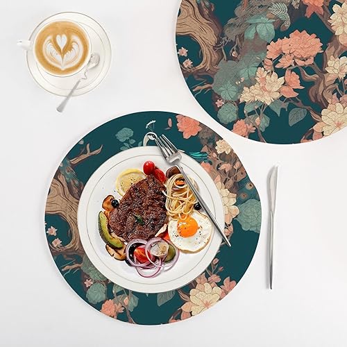 Miniatura 4 de Creative Pattern Flowers Trees Plants Large Coasters Cotton Mat Large Trivet for Hot Dishes Dish Holder for Bowl Cookware Protects Kitchen Counter