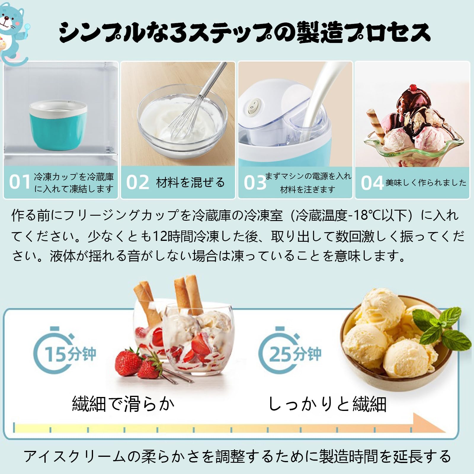 Amazon | ソフトクリームメーカー アイスクリームマシン 電動 ソフト