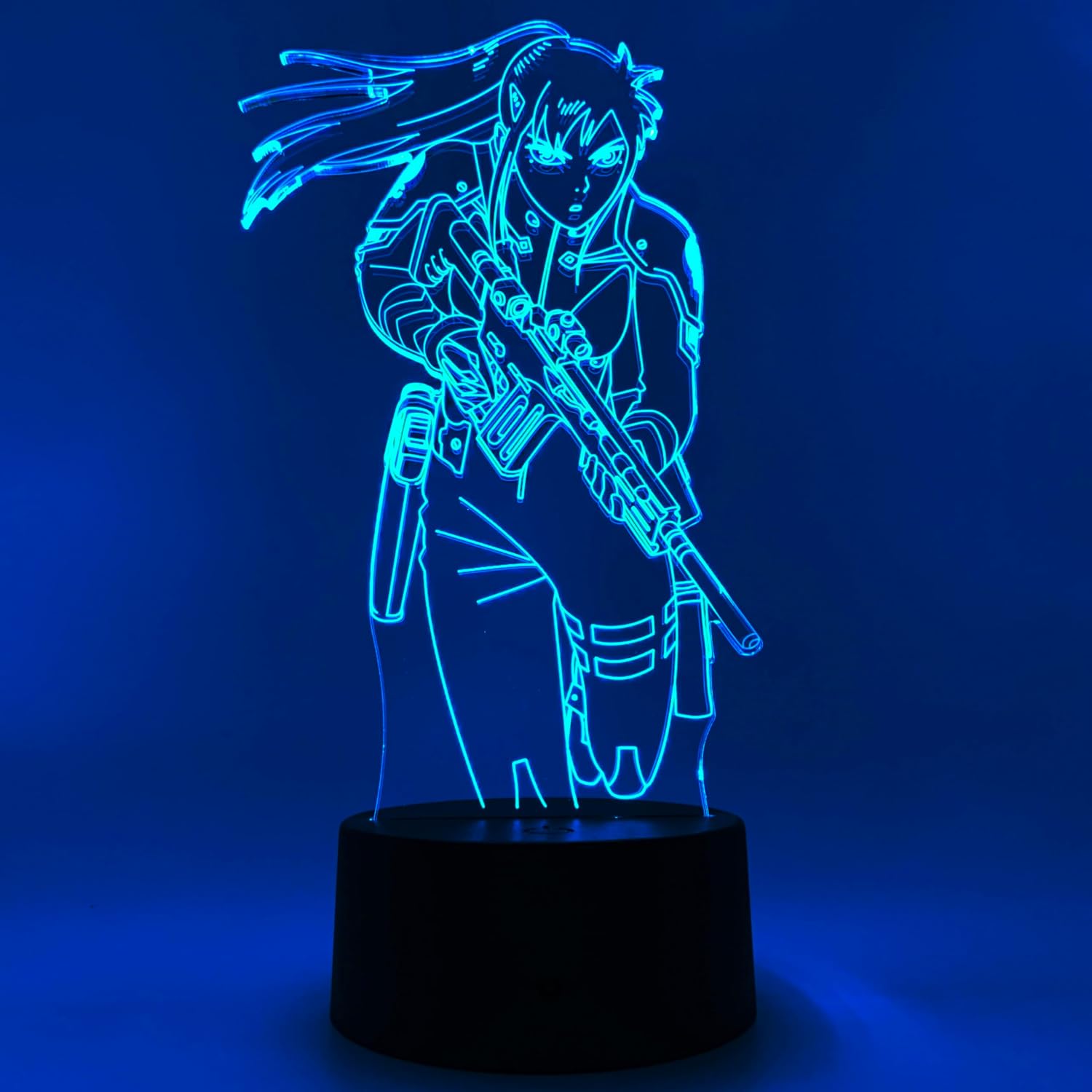 Otaku Lamps Mina Ashiro Kaiju No. 8 – Anime Lamp Figure Night Light, 16 Color RGB LED – 3D Anime Room Décor Gift for Otaku