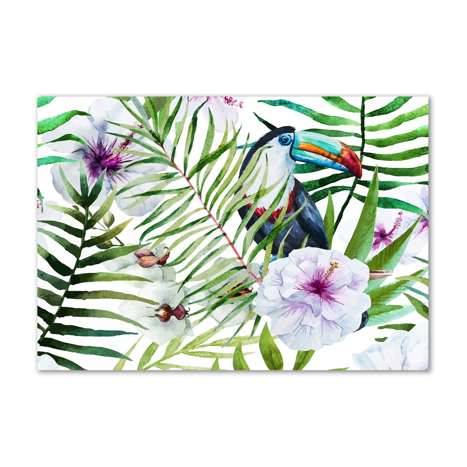 Image en verre acrylique toucan haut de gamme Tulup pour salon moderne