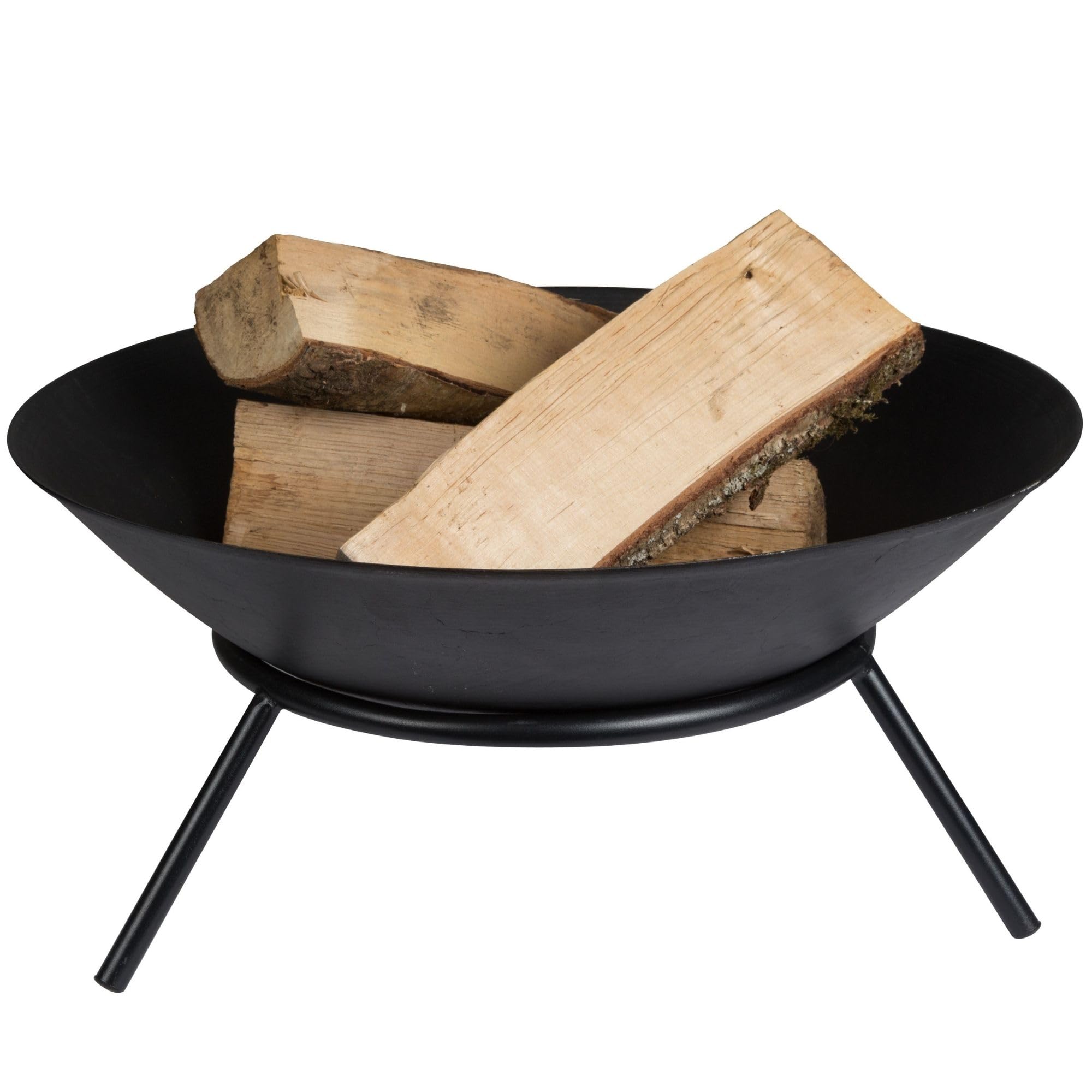 Perel Brasero, avec Support, 3 Pieds, Rond, 26 x Ø 56 cm, Fonte, Noir
