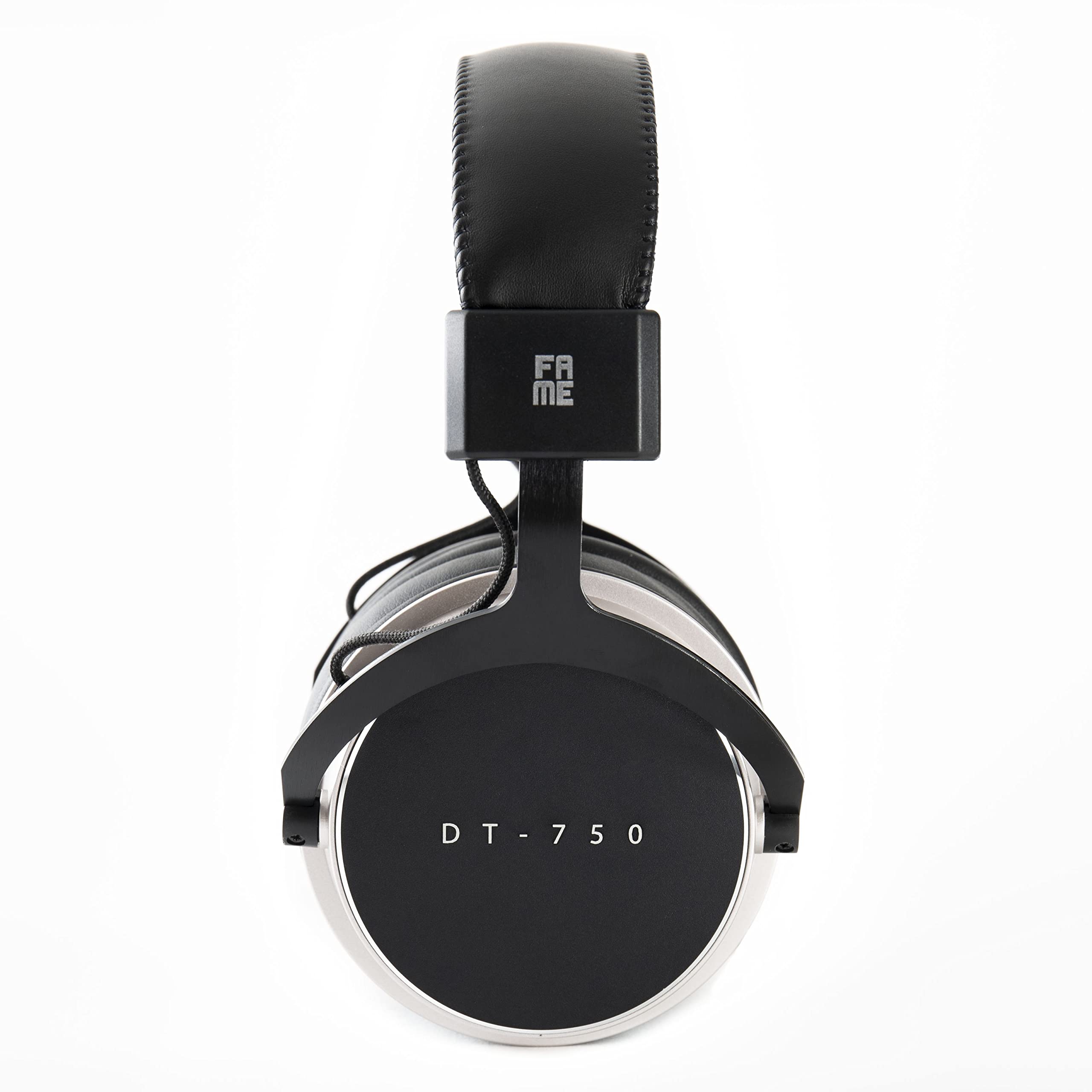 Fame Audio DT-750 Studio Kopfhörer, Kopfhörer geschlossen mit abnehmbaren Kabel, Frequenzbereich 8 bis 35000 Hz, 32 Ohm Impedanz, 3.5 mm Adapter